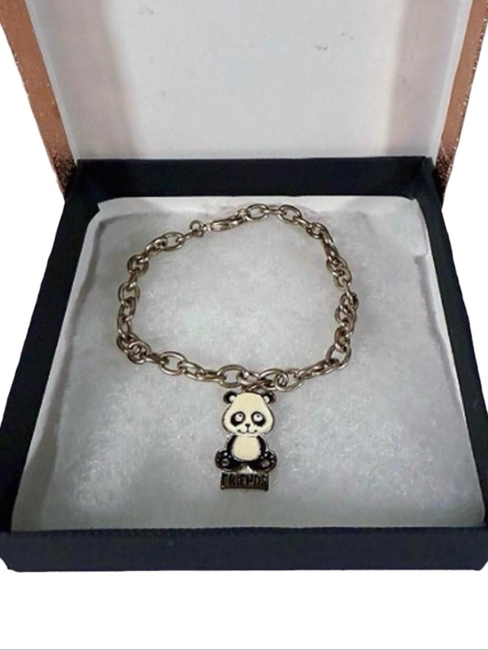Vintage Kidcore Silver Panda Charm Bracelet.